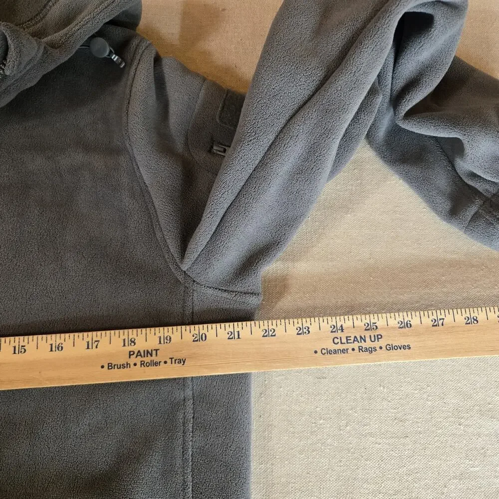 Bearskin Tactical Full Zip Hooded Fleece Jacket Gray Outdoors Hunting Size M